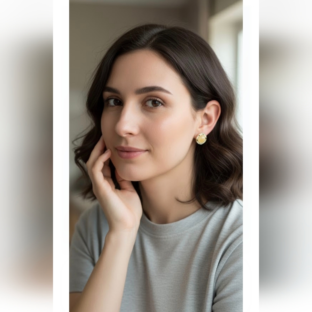 925 14k Gold Vermeil Natural Gemstone Stud Earrings (quick List)